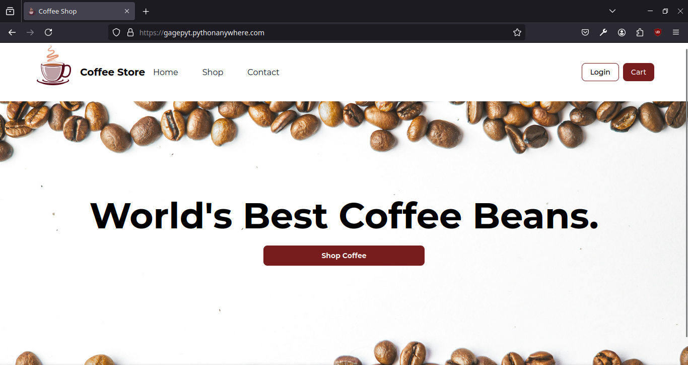 Python Flask Coffee Store