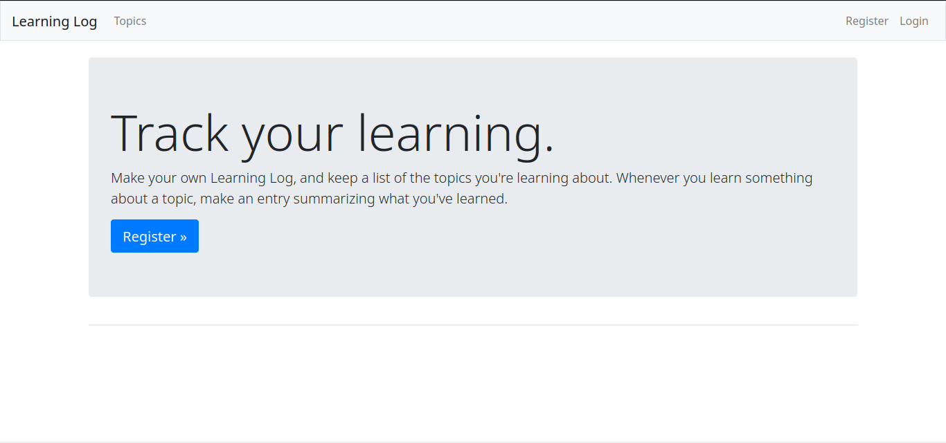 Learning Log Django App
